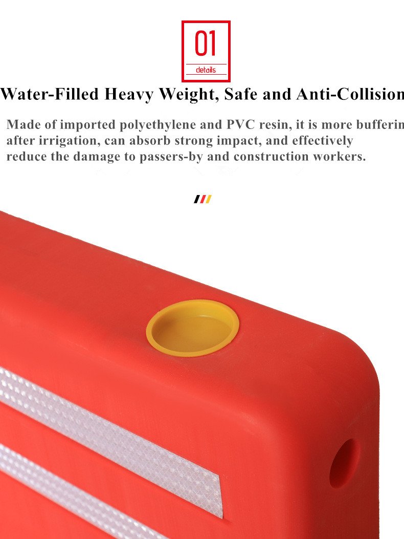 Plastic Water-Filled Road Barrier - Everstar Estraffic Road Safety Goods