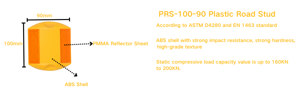 plastic road stud PRS-100-90 lealfet