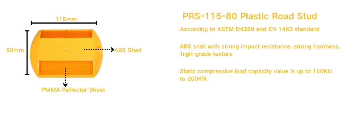 PRS-115-80 plastic road stud leaflet 1
