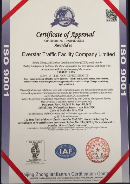 ISO for traffic safety goods