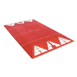 The speed cushion is used to calm traffic